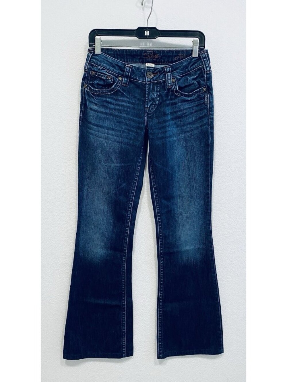 Silver Jeans Womens 27 Western Glove Works Aiko Distressed Bootcut Low Rise Boho